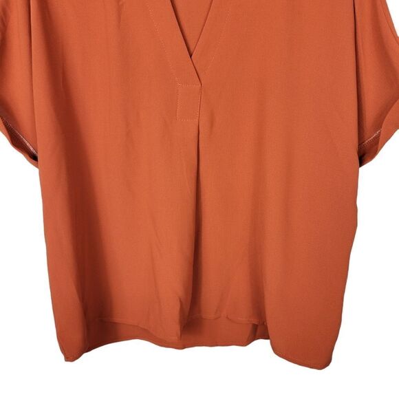 Shein Short Sleeve Blouse. Burnt Orange 1X#26 - Picture 4 of 11
